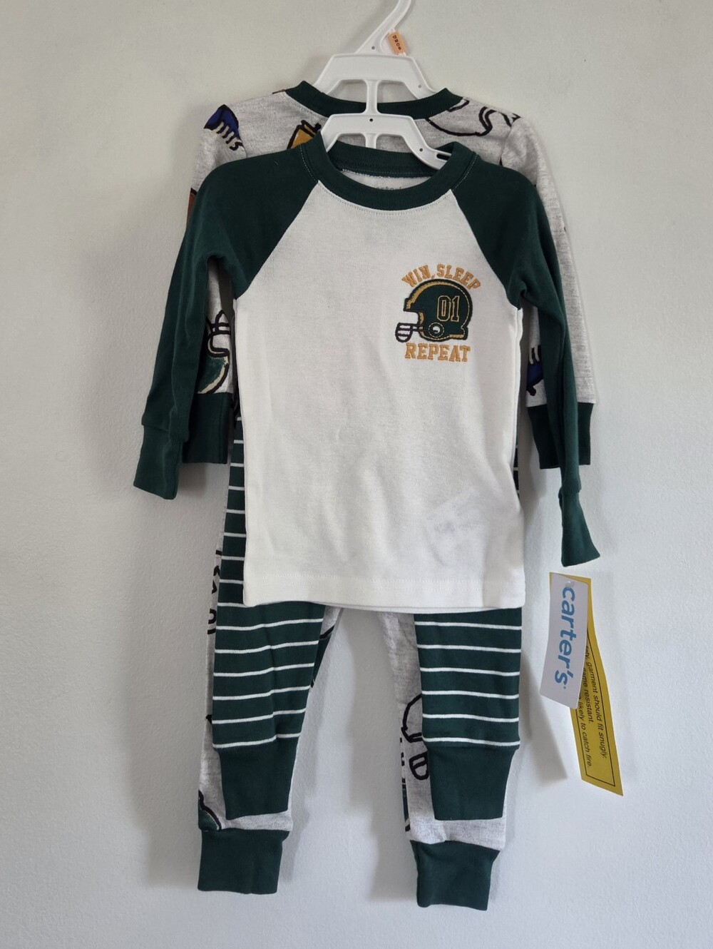 New Carter's Football Pajamas